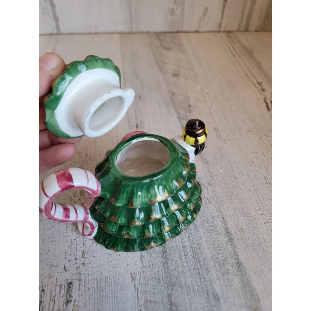 Vintage Santa Tree mini teapot xmas home decor‎ figure kitchen